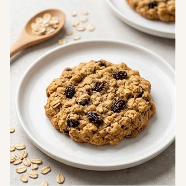 Oatmeal Raisin Cookie — hearty oat cookie packed with plump raisins and warm spices